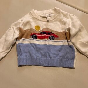 Janie and Jack Car Sweater 6-12m